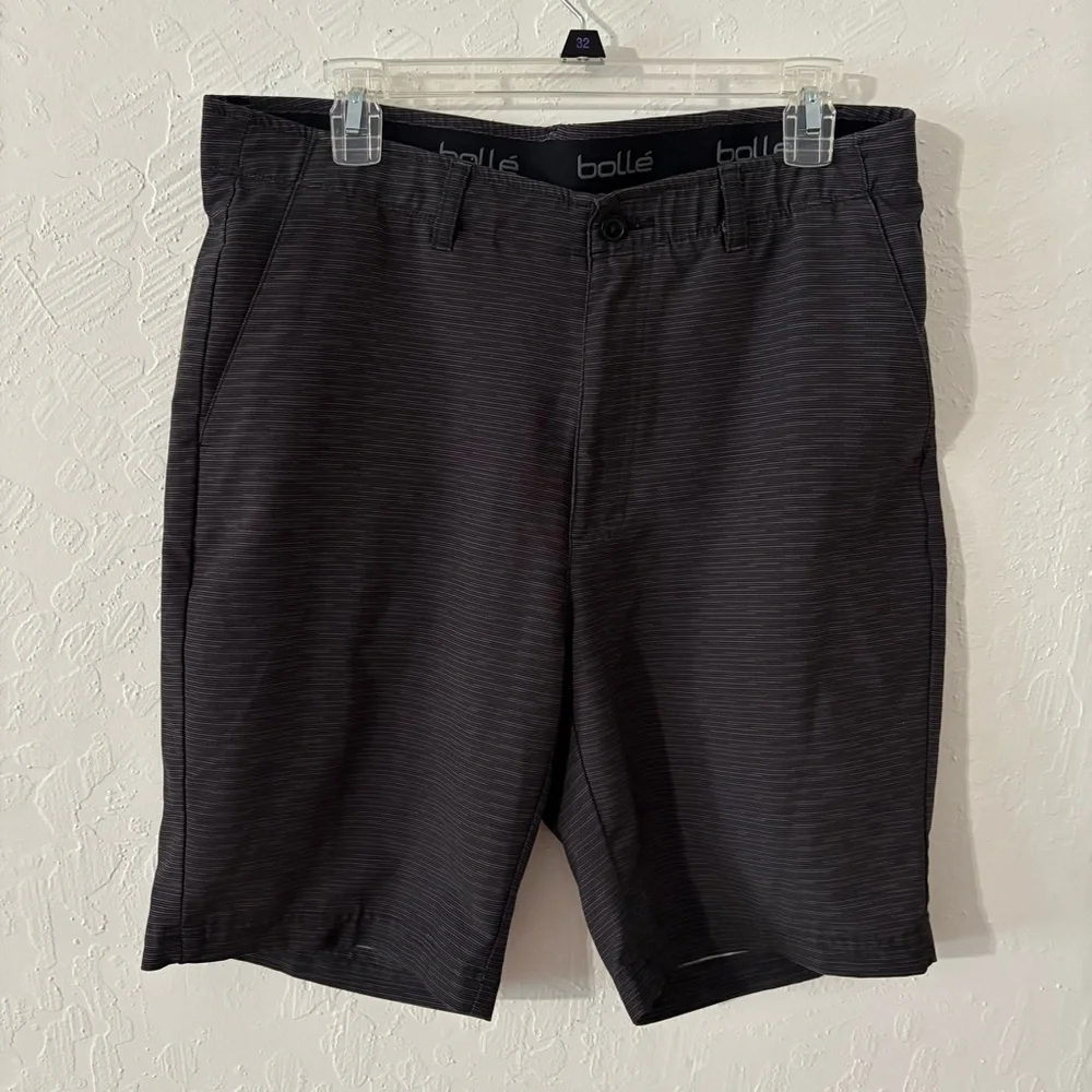 Lot Of 2 Bolle Casual Chino Shorts Mens 34‎ Black Brown Khaki Performance Pocket